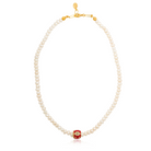 Berrin özkan-Pearl Galaxy Red Necklace-Necklaces-1-fleurdirect.live