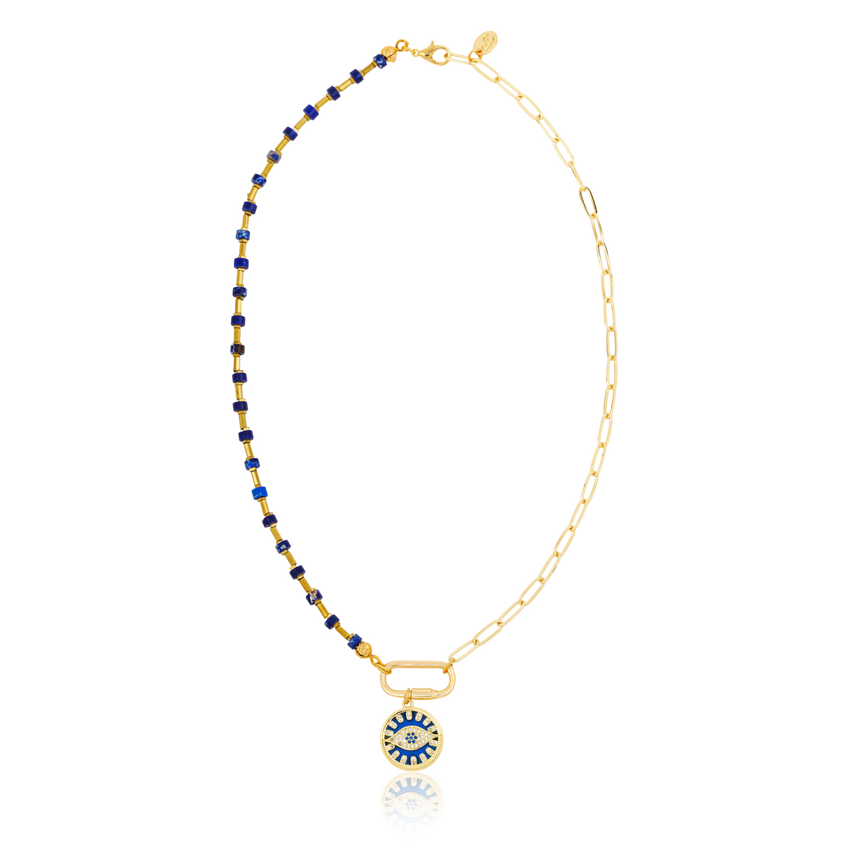 Berrin özkan-Your Side Lapis Nazar Necklace-Necklaces-1-fleurdirect.live