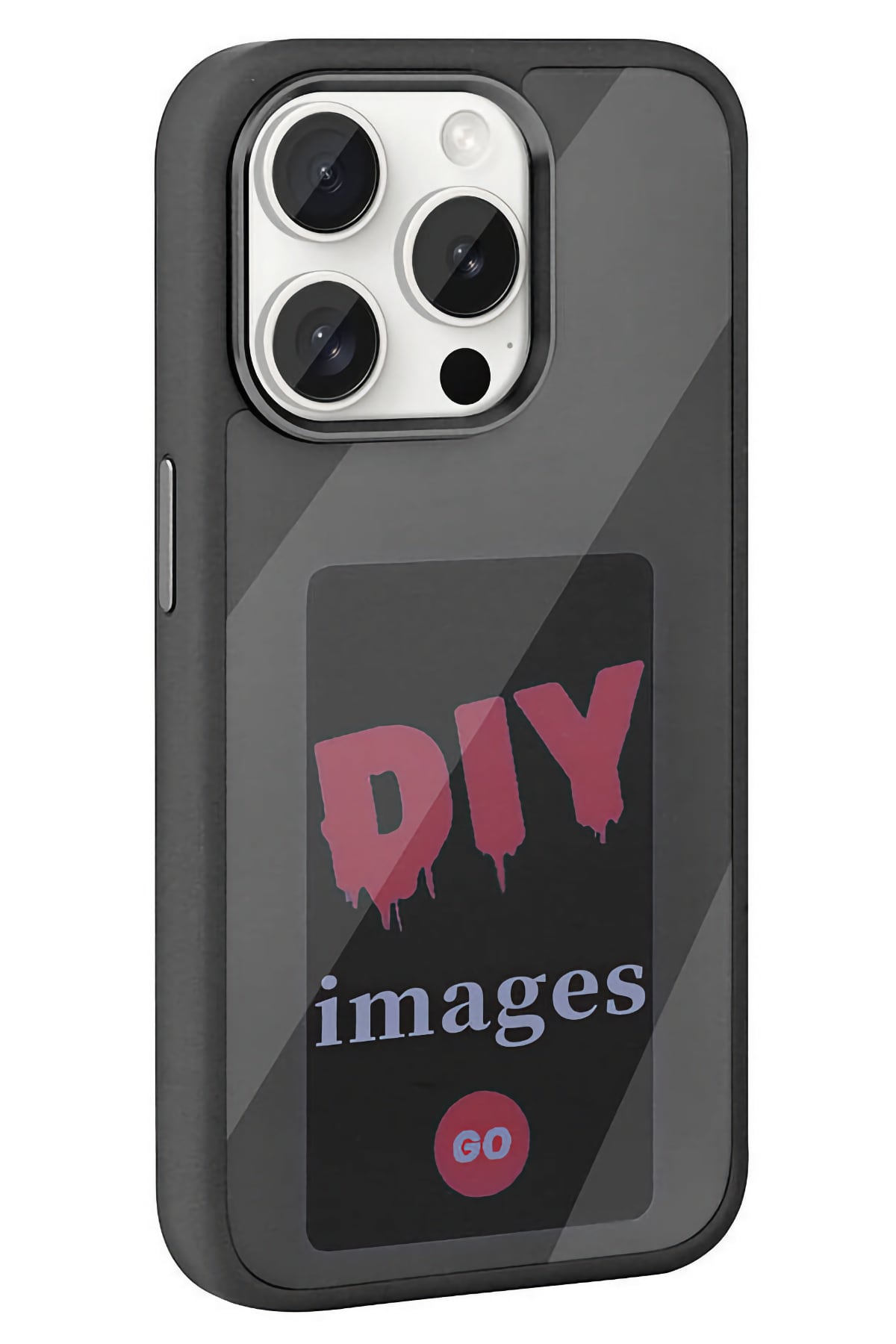 Apple Iphone 15 Pro Uyumlu Nfc Resim Yansıtmalı Kılıf Siyah