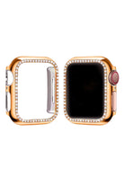 Apple Watch Uyumlu Bumper Taşlı Parlak Kasa Bronze