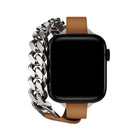Apple Watch Uyumlu Double Tour Deri Kordon Taba