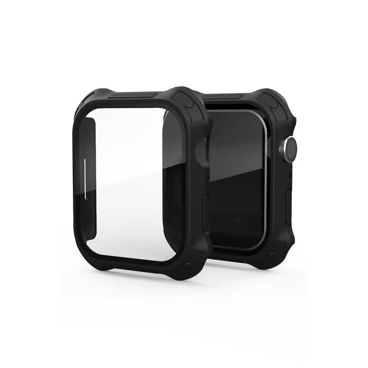 Apple Watch Uyumlu Köşe Korumalı Ekran Koruyucu Kasa Pastel Black