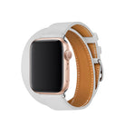 Apple Watch Uyumlu Spiralis Deri Kordon Snow