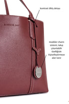 Birdiejay-Birdiebag Bordo Tote Bag-Bez Çanta-5-fleurdirect.live