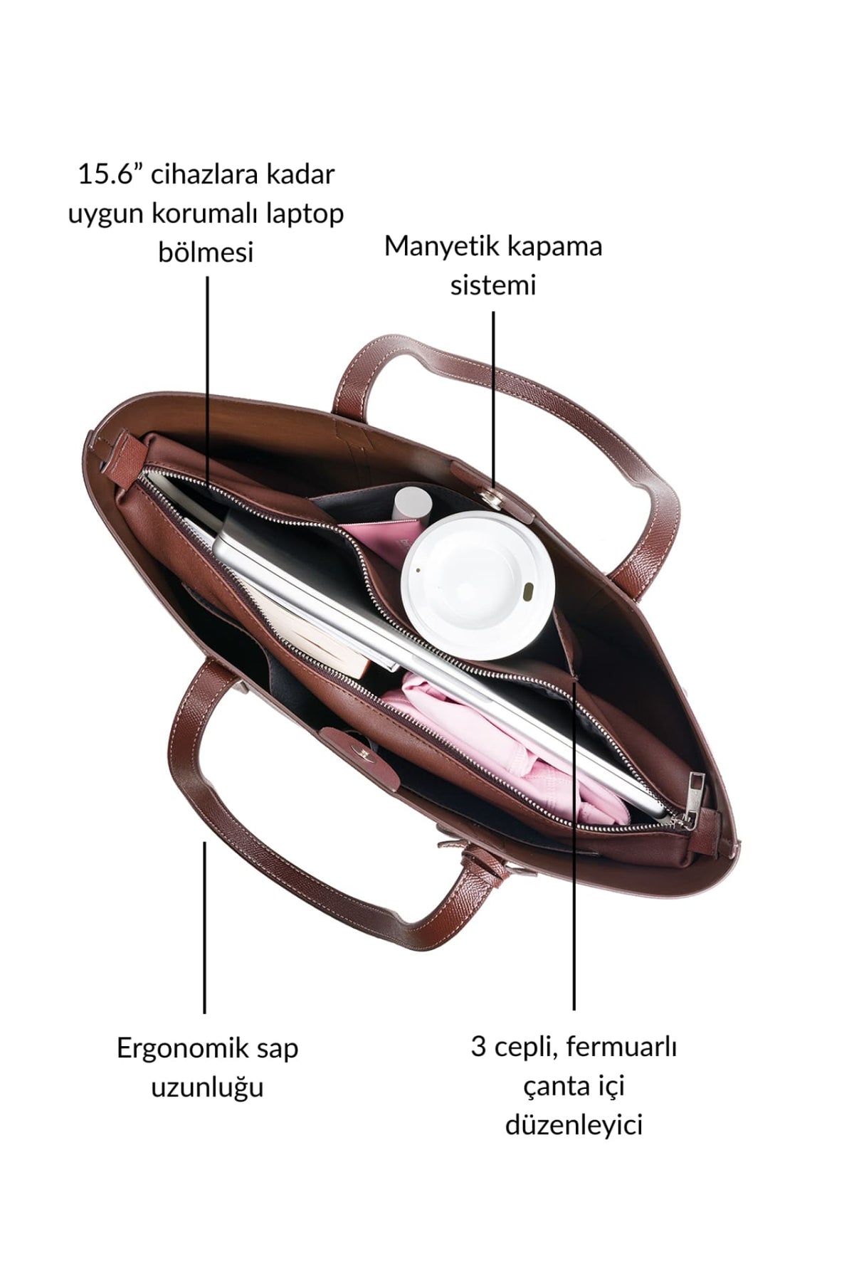 Birdiejay-Birdiebag Kahverengi̇ Tote Bag-Bez Çanta-2-fleurdirect.live