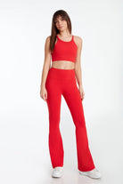 Birdiejay-Birdiesculpt Yoga Pants For Life Kırmızı İspanyol Paça Yoga Ve Spor Taytı-Spor ve Yoga Taytları-1-fleurdirect.live