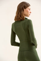Birdiejay-Birdiesmooth Icon Mode Cropped Pilates Jacket Koyu Zeyti̇n Yeşi̇li̇ Crop Pilates Ceketi-Ceketler-3-fleurdirect.live