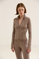 Birdiejay-Birdiesmooth Icon Mode Cropped Pilates Jacket Kum Rengi̇ Crop Pilates Ceketi-Ceketler-10-fleurdirect.live