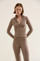 Birdiejay-Birdiesmooth Icon Mode Cropped Pilates Jacket Kum Rengi̇ Crop Pilates Ceketi-Ceketler-6-fleurdirect.live