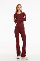 Birdiejay-Birdiesmooth Made For Walking Bootcut Leggings Bordo Bootcut Yoga Ve Spor Taytı-Spor ve Yoga Taytları-5-fleurdirect.live