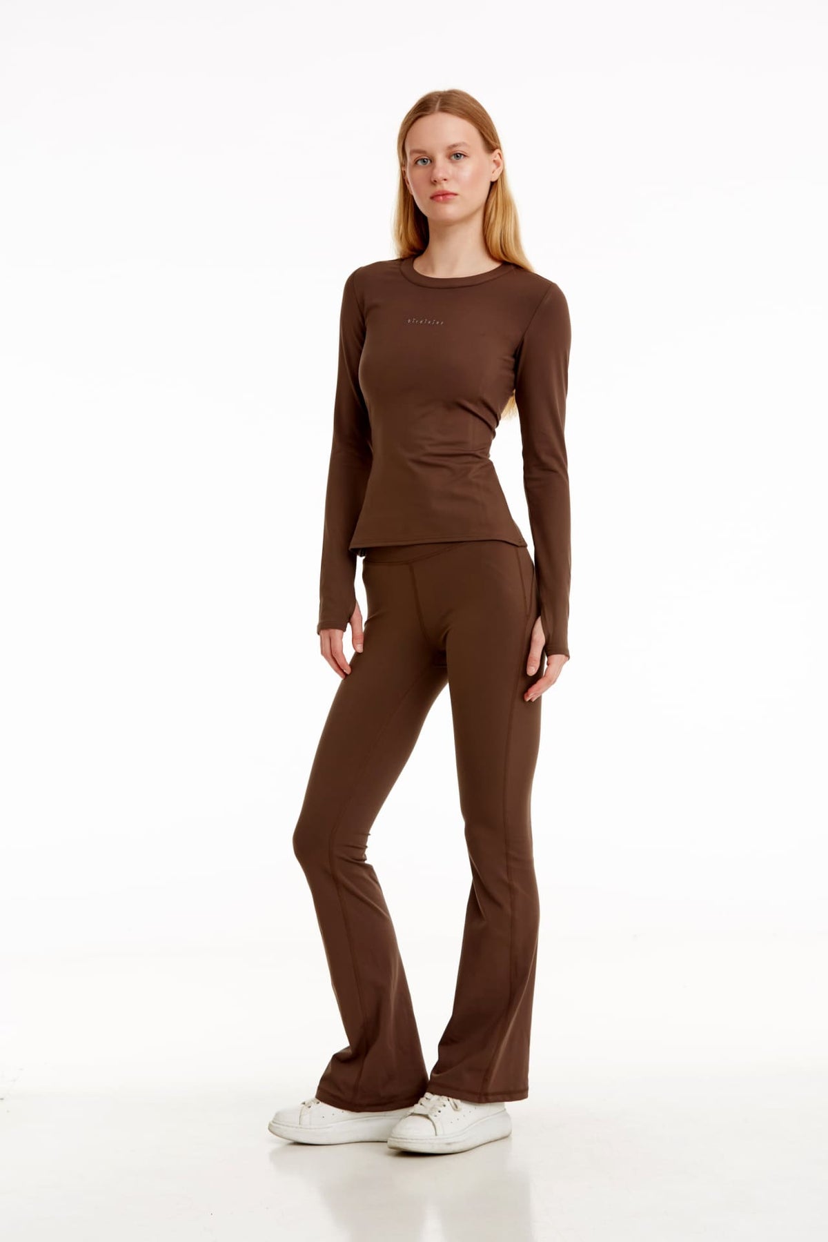 Birdiejay-Birdiesmooth Made For Walking Bootcut Leggings Koyu Kahve Bootcut Yoga Ve Spor Taytı-Spor ve Yoga Taytları-2-fleurdirect.live