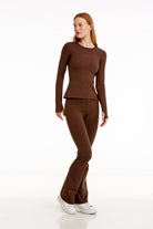 Birdiejay-Birdiesmooth Made For Walking Bootcut Leggings Koyu Kahve Bootcut Yoga Ve Spor Taytı-Spor ve Yoga Taytları-5-fleurdirect.live