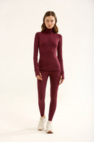 Birdiejay-Birdiesmooth Statement Half Zip Bordo Yarim Fermuarli üst-5-fleurdirect.live