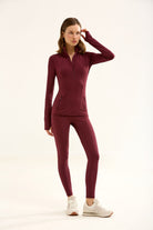 Birdiejay-Birdiesmooth Statement Half Zip Bordo Yarim Fermuarli üst-7-fleurdirect.live