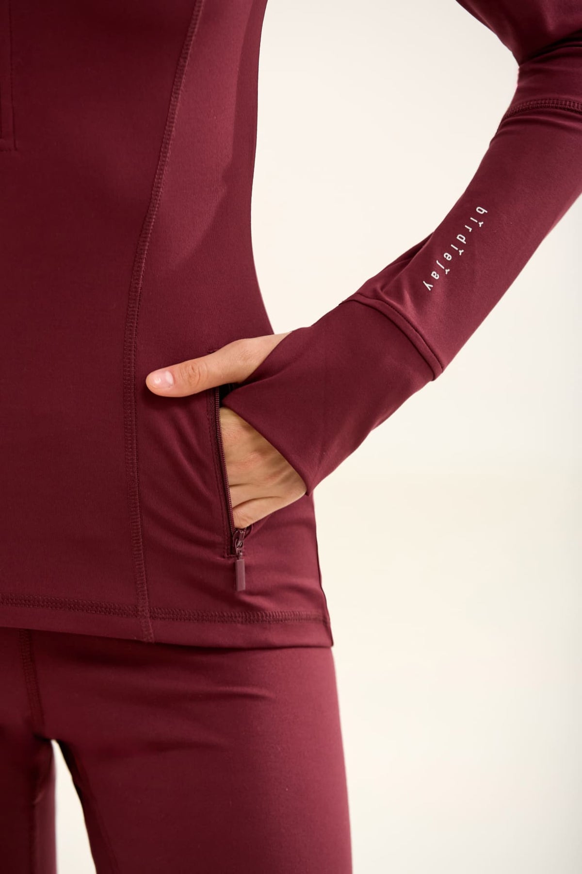Birdiejay-Birdiesmooth Statement Half Zip Bordo Yarim Fermuarli üst-9-fleurdirect.live