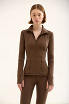 Birdiejay-Birdiesmooth Statement Half Zip Kahverengi̇ Yarim Fermuarli üst-5-fleurdirect.live