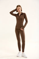 Birdiejay-Birdiesmooth Statement Half Zip Kahverengi̇ Yarim Fermuarli üst-6-fleurdirect.live