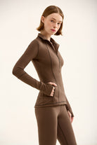Birdiejay-Birdiesmooth Statement Half Zip Kahverengi̇ Yarim Fermuarli üst-7-fleurdirect.live