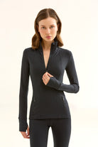 Birdiejay-Birdiesmooth Statement Half Zip Si̇yah Yarim Fermuarli üst-Half Zip Üstler-4-fleurdirect.live