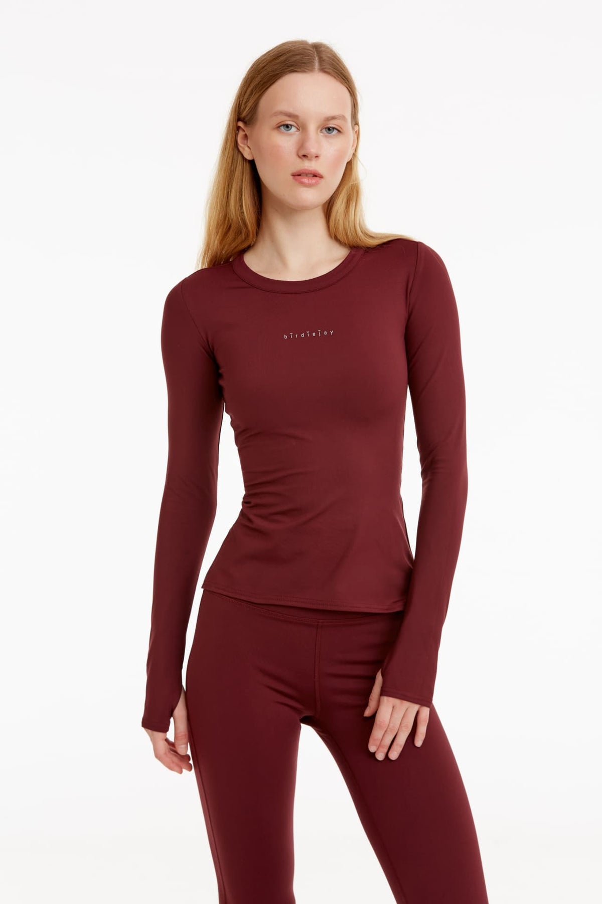 Birdiejay-Birdiesmooth Your New Go To Bordo Uzun Kollu T Shirt-T-Shirts-1-fleurdirect.live