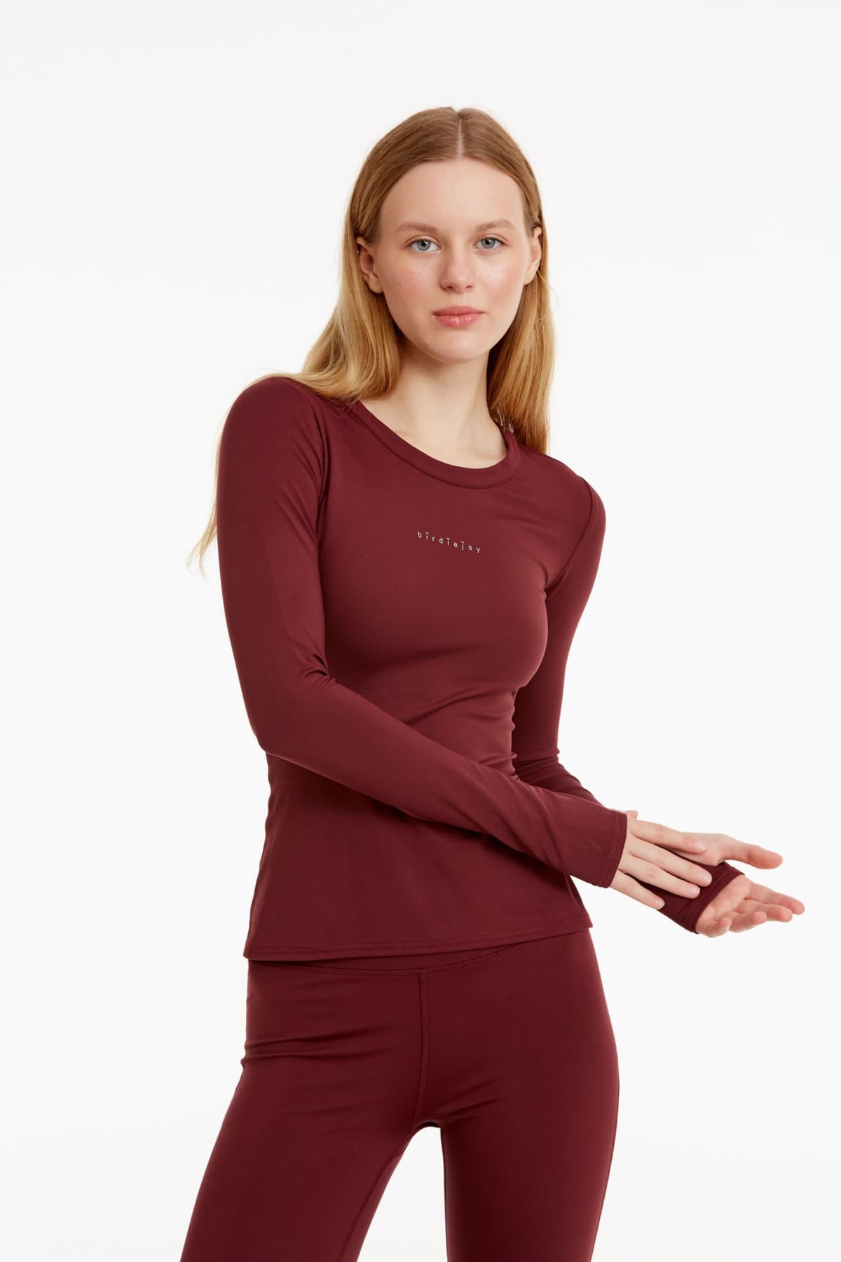 Birdiejay-Birdiesmooth Your New Go To Bordo Uzun Kollu T Shirt-T-Shirts-2-fleurdirect.live
