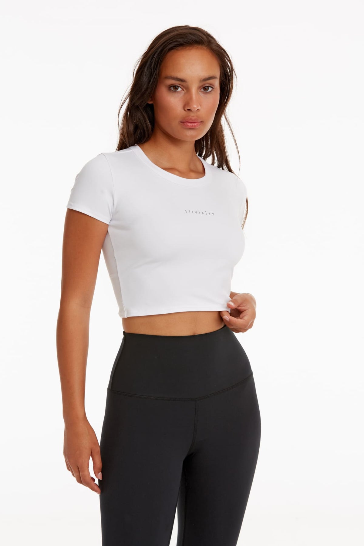 Birdiejay-Birdiesmooth Your New Go To Cropped Baby Tee Beyaz Kısa Kollu Crop T Shirt-T-Shirts-6-fleurdirect.live