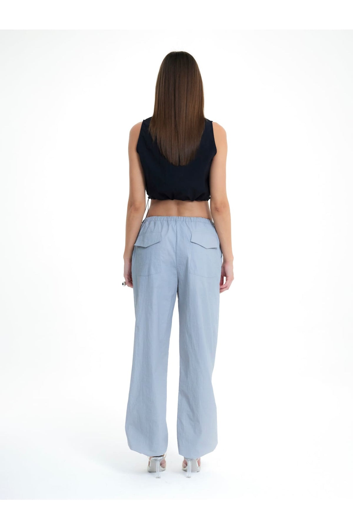 Birdiejay-Oregon Crop Paraşüt Bluz Si̇yah-Top-4-fleurdirect.live