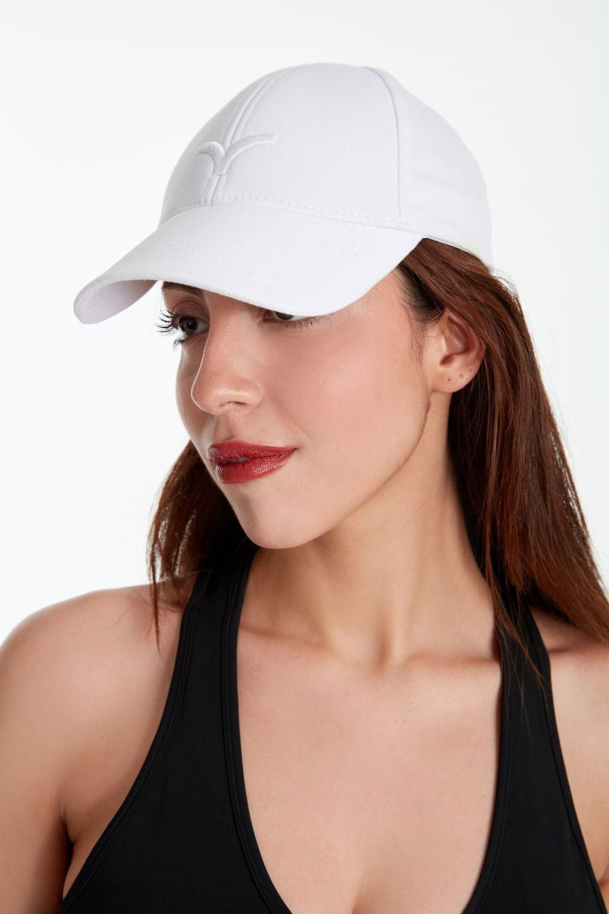 Birdiejay-Solid Cap Spor Şapkası Beyaz-Şapka-1-fleurdirect.live