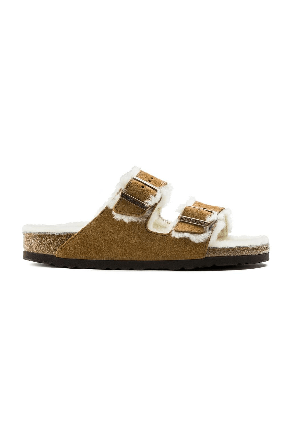 Birkenstock-Arizona Suede Shearling-Sandalet & Terlik-1-fleurdirect.live