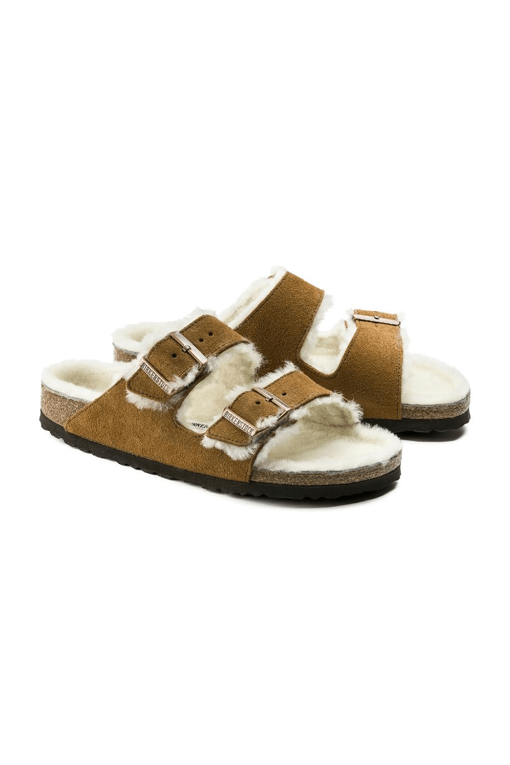Birkenstock-Arizona Suede Shearling-Sandalet & Terlik-2-fleurdirect.live