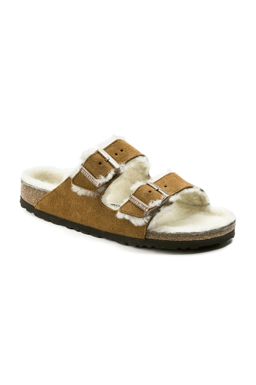 Birkenstock-Arizona Suede Shearling-Sandalet & Terlik-3-fleurdirect.live
