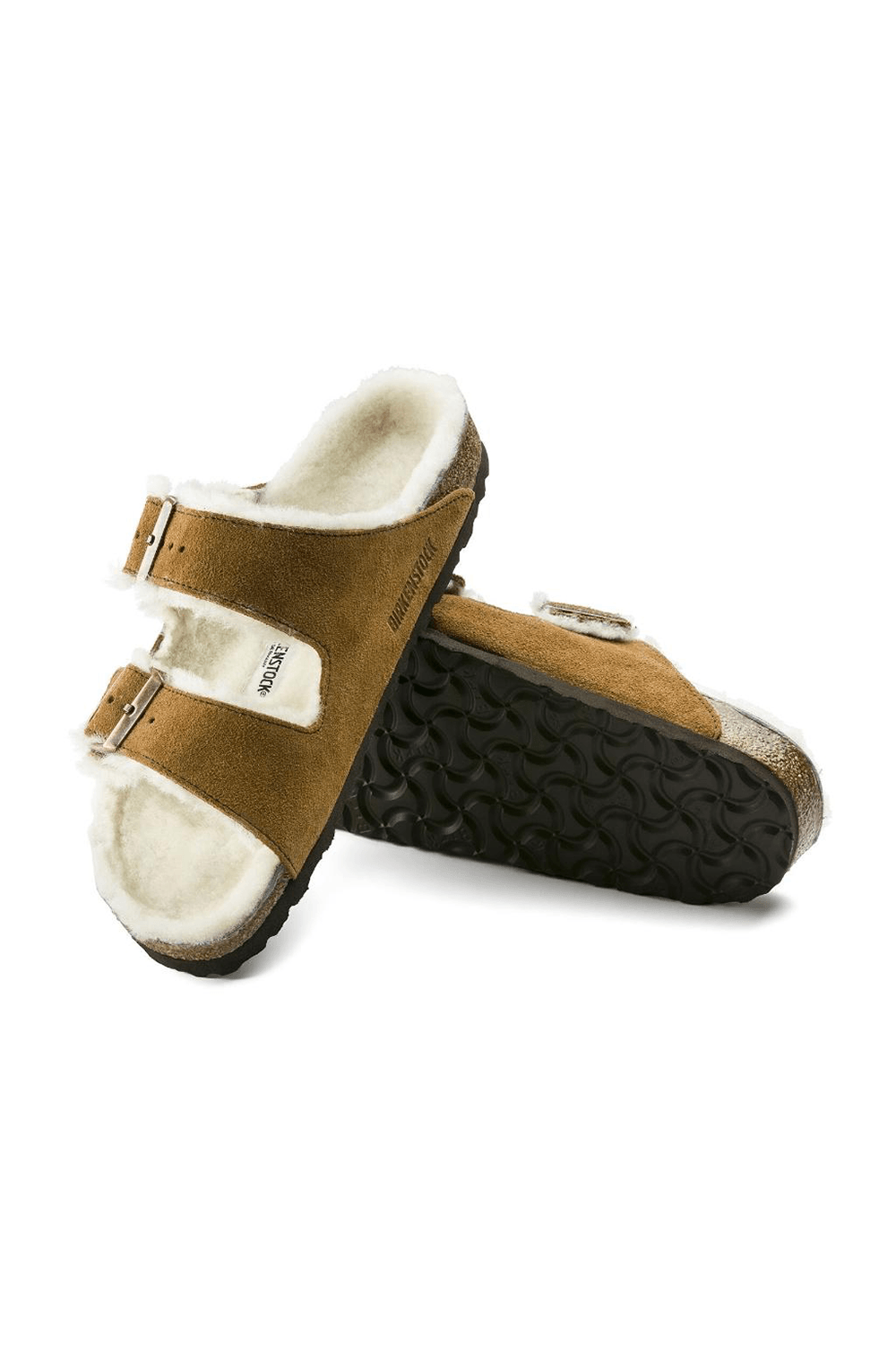 Birkenstock-Arizona Suede Shearling-Sandalet & Terlik-4-fleurdirect.live