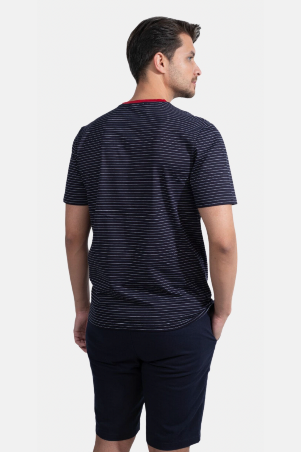 Blinky London-Çizgili Bisiklet Yaka T-shirt-T-Shirts-3-fleurdirect.live