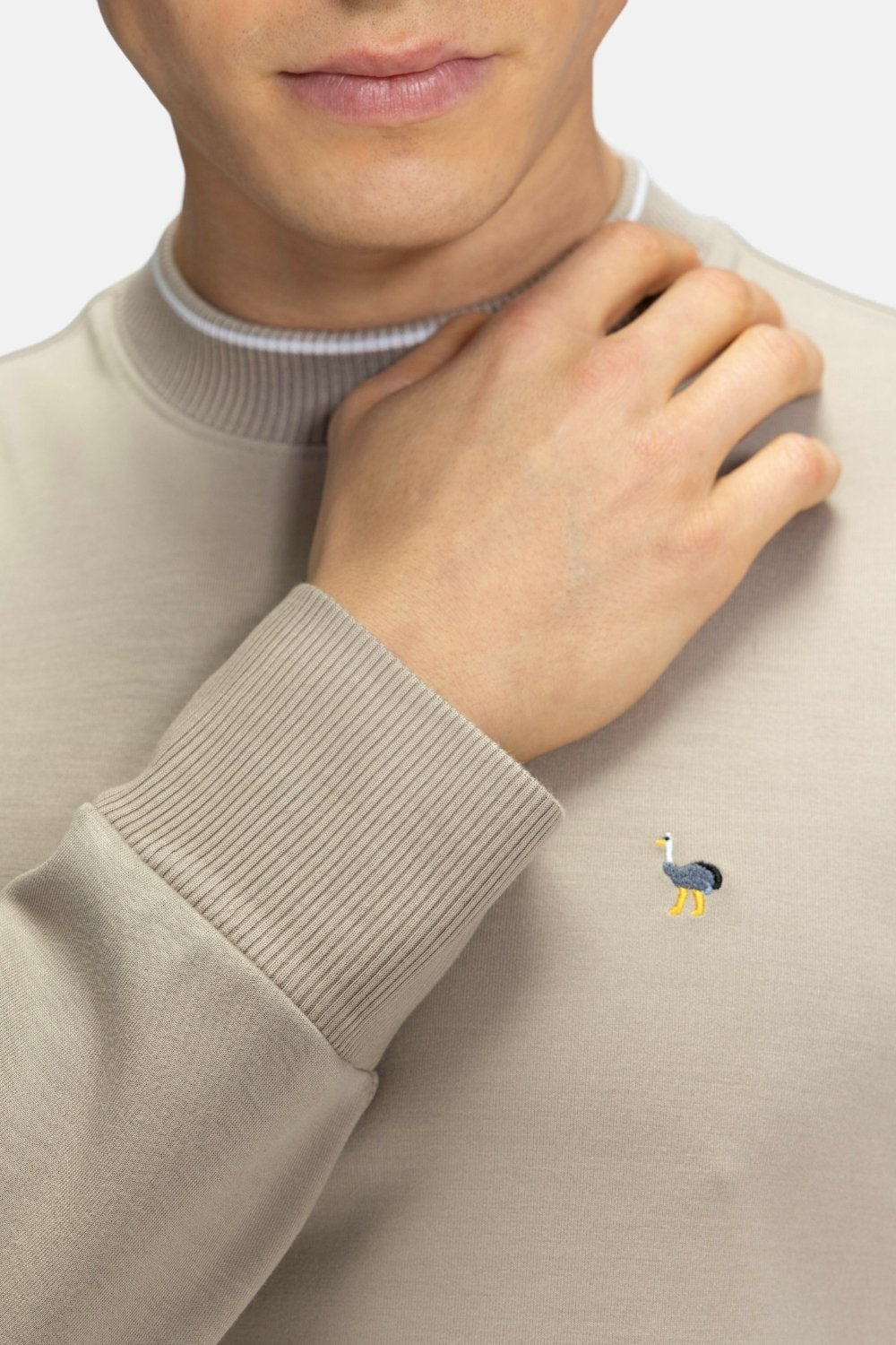 Blinky London-Erkek Soft Touch Bej Sweatshirt-Sweatshirts & Hoodies-2-fleurdirect.live