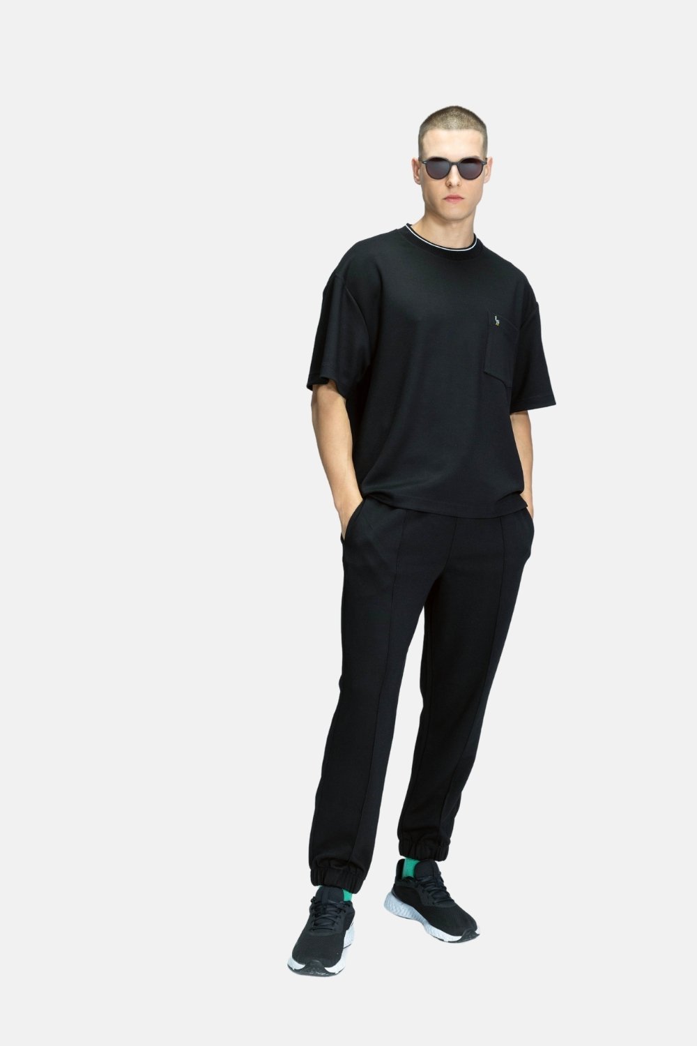 Blinky London-Erkek Soft Touch Siyah Jogger-Eşofman-1-fleurdirect.live