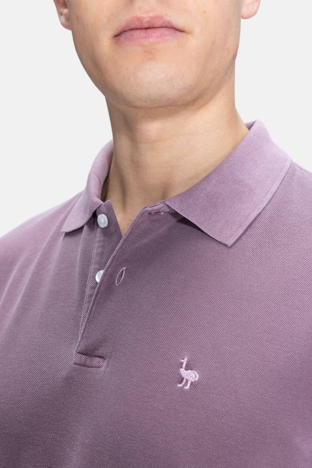 Blinky London-Parça Boya Polo Yaka Mor T-shirt-T-Shirts-3-fleurdirect.live