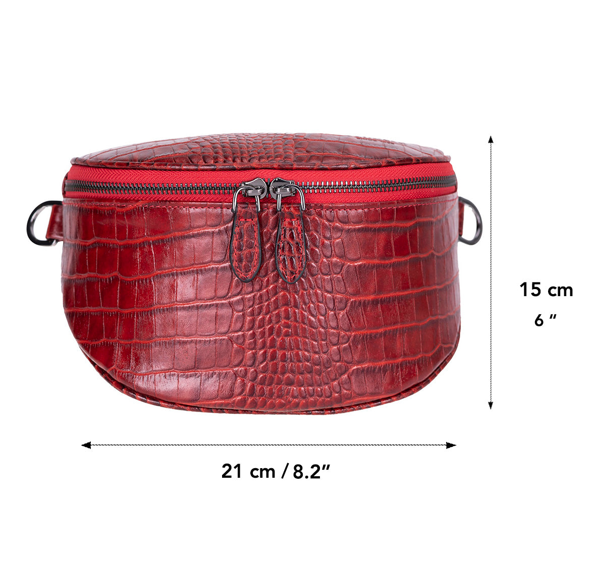 Bloominbag-Alora Verdant Croc Deri Bel çantası-4-fleurdirect.live