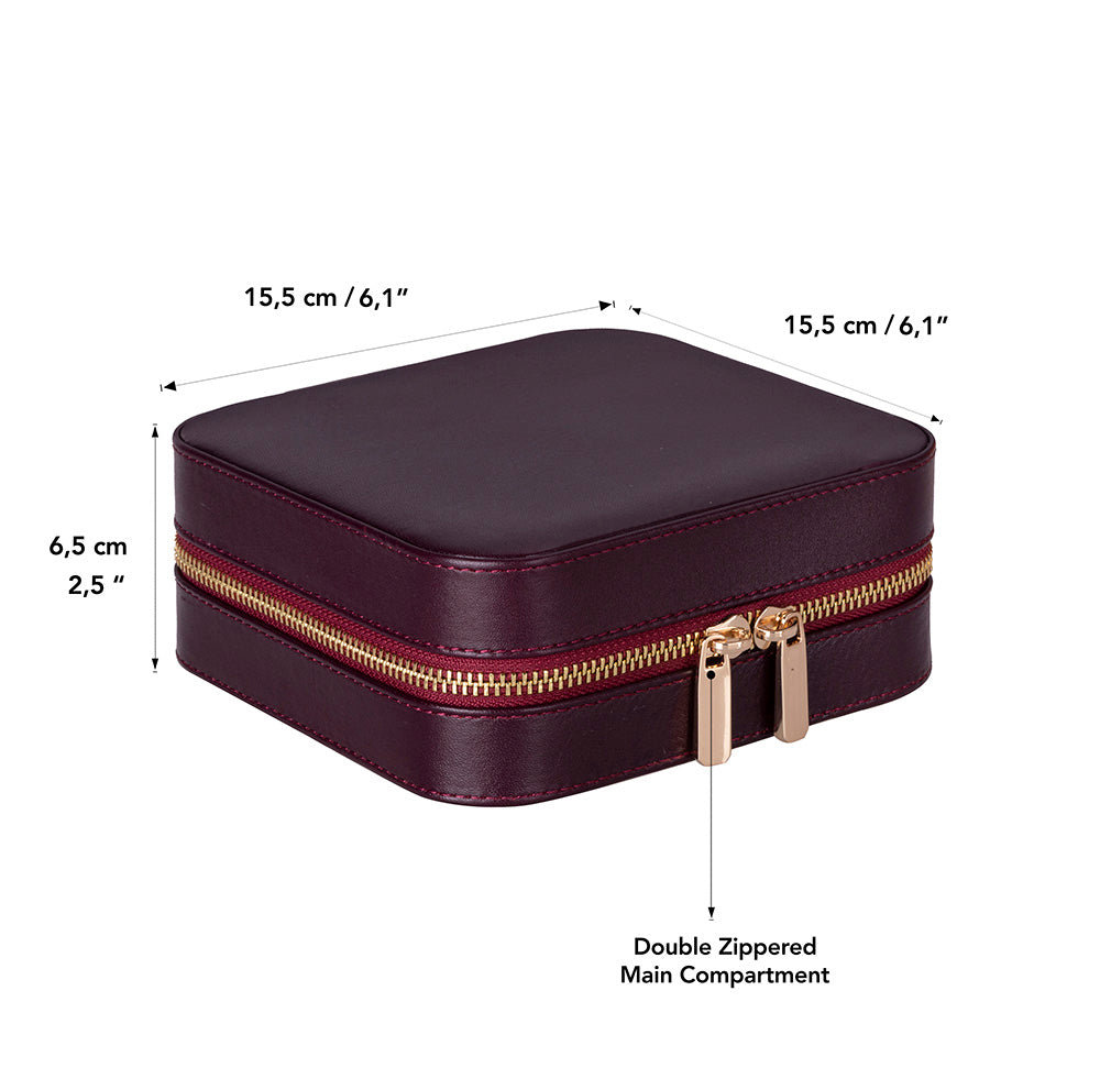 Bloominbag-Amanda Burgundy Bloom Grande Gerçek Deri Takı & Mücevher Kutusu-5-fleurdirect.live