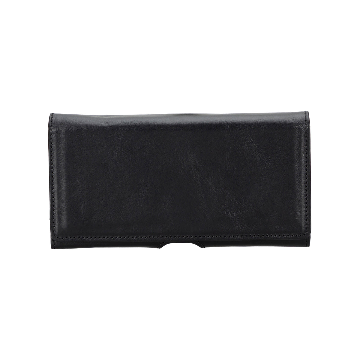 Arc Clip Onyx Black Leather 6.9" Phone Case