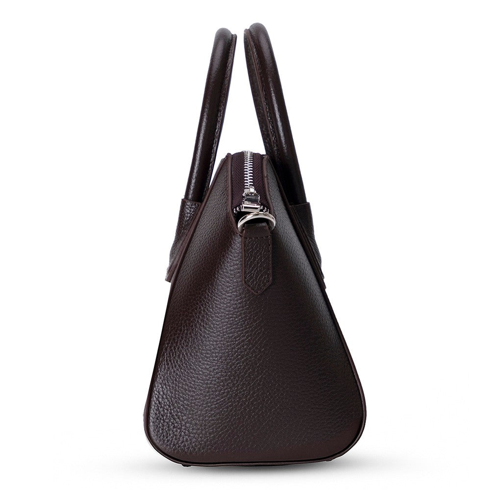 Bloominbag-Aria Walnut Brown Small Hakiki Deri Kadın El & Omuz çantası-3-fleurdirect.live