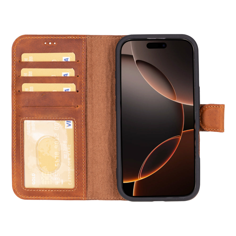 Bloominbag-Bloom Case Apple I Phone 16 Pro Max – Urban Moccasin Hakiki Deri Cüzdanlı Telefon Kılıfı-2-fleurdirect.live