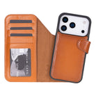 Bloominbag-Bloom Case Magic Apple I Phone 17 Pro Max(6.9") Desert Tan Ayrılabilir Hakiki Deri Cüzdanlı Telefon Kılıfı-1-fleurdirect.live