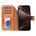 Bloominbag-Bloom Case Magic Apple I Phone 17 Pro Max(6.9") Desert Tan Ayrılabilir Hakiki Deri Cüzdanlı Telefon Kılıfı-5-fleurdirect.live