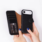 Bloominbag-Bloom Case Magic Wallet Crimson Red Hakiki Deri I Phone 17 Air(6.5") Cüzdanlı Telefon Kılıfı-2-fleurdirect.live