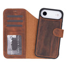 Bloominbag-Bloom Case Magic Wallet Mahogany Saddle Hakiki Deri I Phone 17 Air(6.5") Cüzdanlı Telefon Kılıfı-1-fleurdirect.live