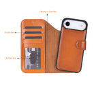 Bloominbag-Bloom Case Magic Wallet Urban Tan Hakiki Deri I Phone 17 Air(6.5") Cüzdanlı Telefon Kılıfı-3-fleurdirect.live