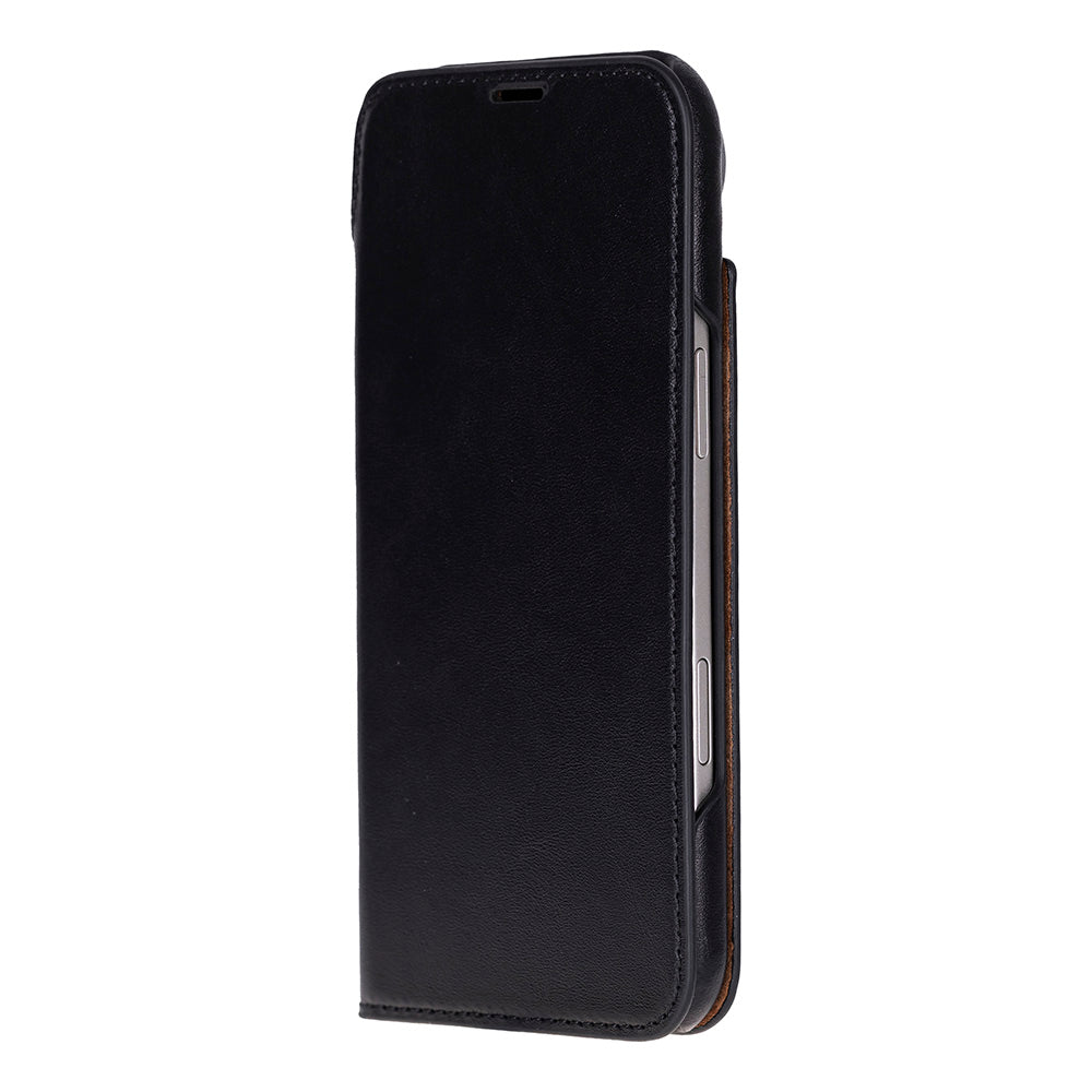 Bloominbag-Bloom Case Sonat Obsidian Black Hakiki Deri I Phone 17 Air(6.5") Folio Kılıfı-1-fleurdirect.live