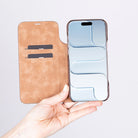 Bloominbag-Bloom Case Sonat Obsidian Black Hakiki Deri I Phone 17 Air(6.5") Folio Kılıfı-2-fleurdirect.live