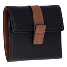 Bloominbag-Liora Color Band Deri Kadın Cüzdan – Siyah & Karamel-1-fleurdirect.live