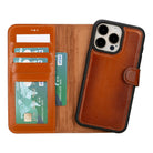 Magic Iphone 15 Plus Detachable Leather Wallet Case